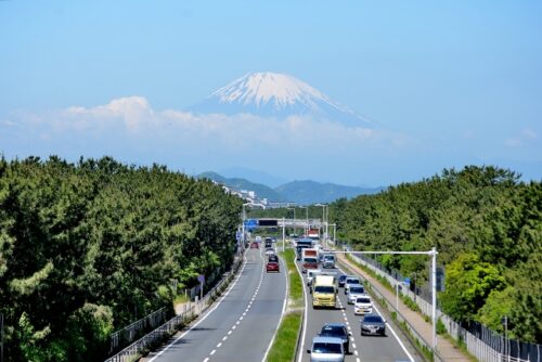 富士山と湘南海岸道路